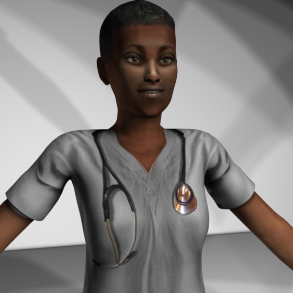 rigged medical personnel 3d model - Medical Personnel Collection Rigged - Women #2 by MasonMotion